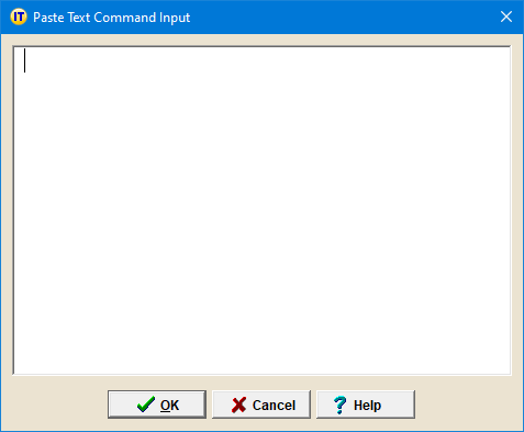 Paste Text Command Input