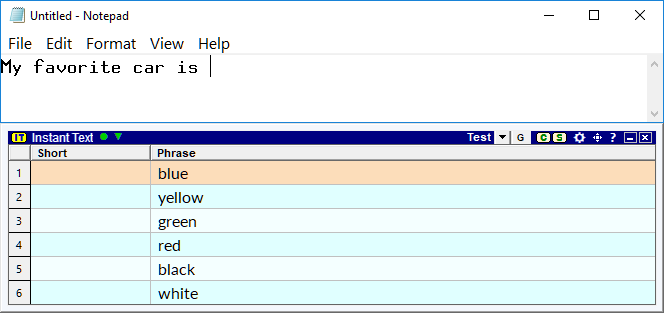 Pick List example