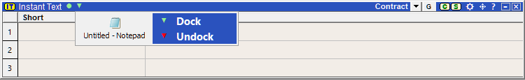 Dock Menu