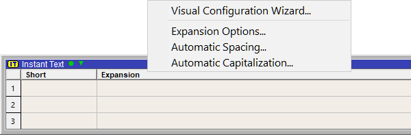 Options Menu