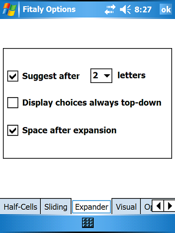 Expander options