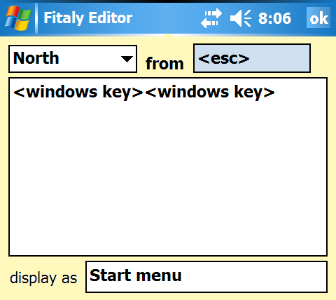 Produce start menu with windows key