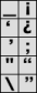Shifted punctuation panel