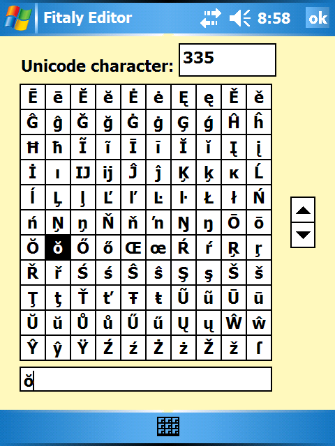 Unicode picker